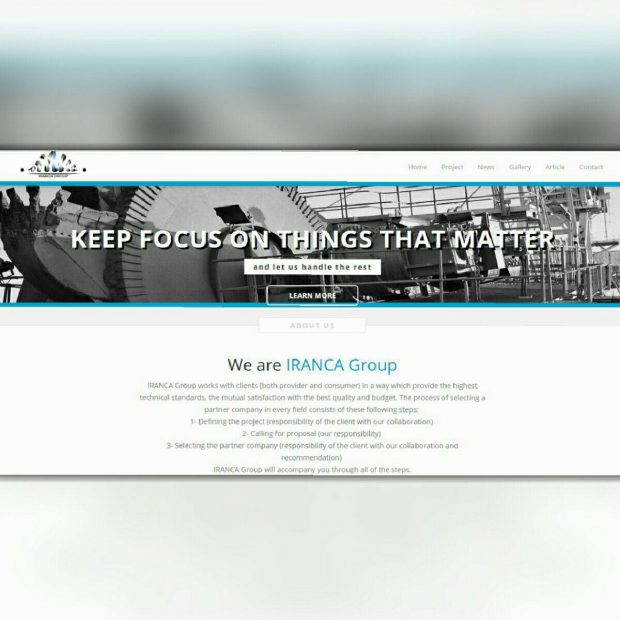 طراحی وب سایت تجهیزات معدنی ایرانکا گروپ
