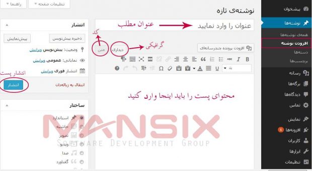 افزودن پست در وردپرس