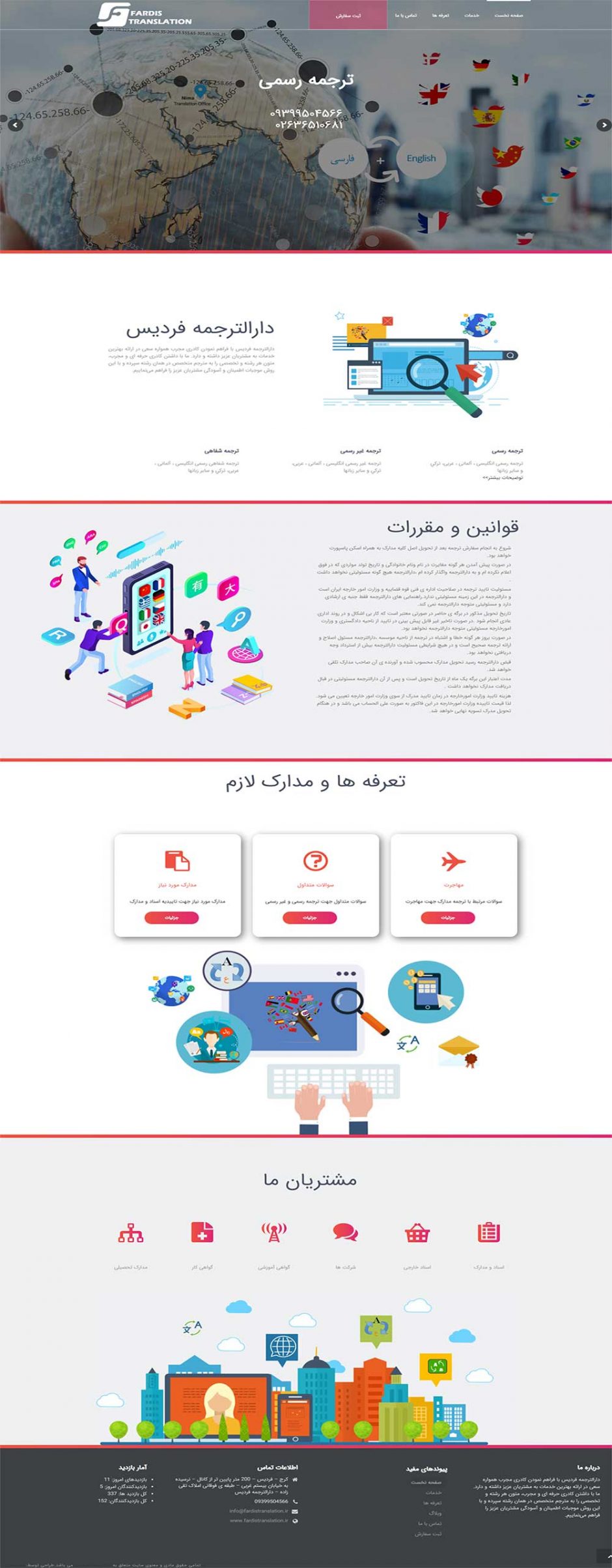 طراحی سایت دارالترجمه