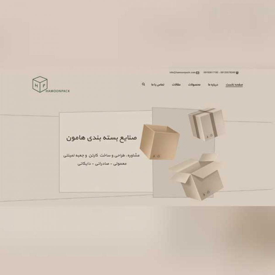 طراحی سایت کارتن سازی