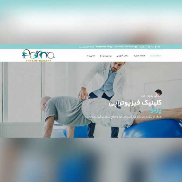 طراحی سایت پزشکی فیزیوتراپی پرنو