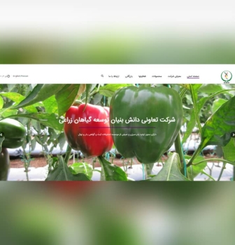 طراحی سایت شرکتی دانش بنیان توسعه گیاهان زراعی